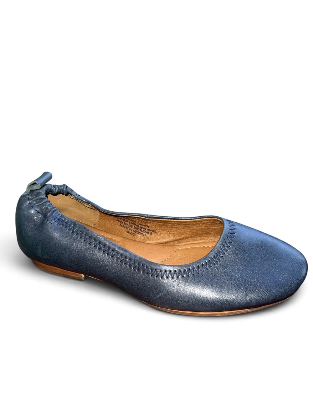 Sofft Kenni Blue Leather Ballet Flat Size 7.5 New